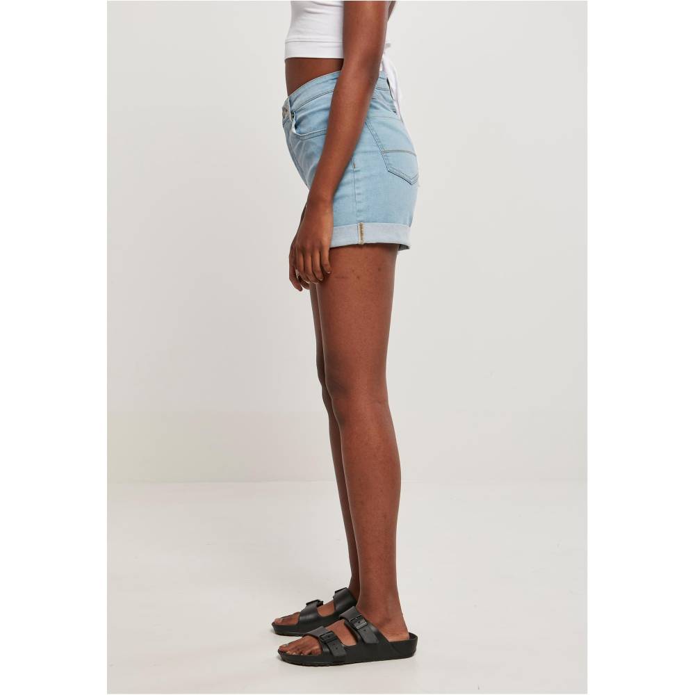 Urban Classics - Organic Stretch Denim 5 pocket Shorts - Blue